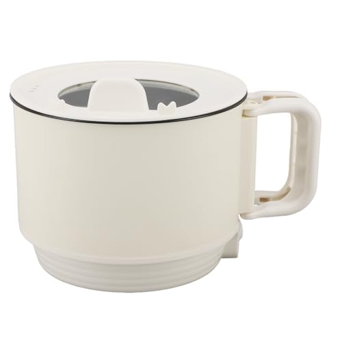 Olla Caliente Eléctrica, 2 Configuraciones Ajustables Cocina Eléctrica Pequeña 1.8L 600W ABS Blanco de Grado Alimenticio Antiadherente para Sopa (BROLEOvr7501h63m-11)