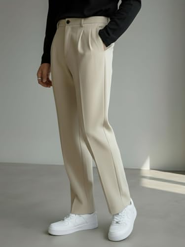 Image of INDICLUB Men's Track Pants with Side Stripe, Drawstring Waist, Straight Leg