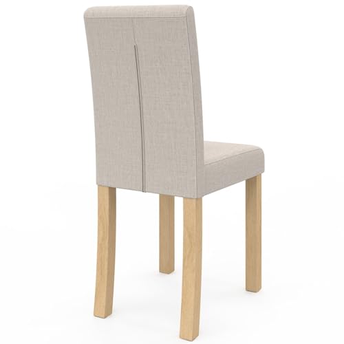 IDMARKET Chaises POLGA Capitonnées Beiges - vue 5