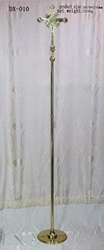 Brass Standing Cross Processional Cross IHS H77.6