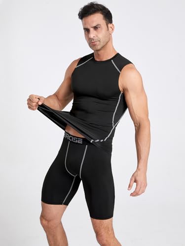 4/5/6 Pack Athletic Sleeveless Shirts for Men Workout Tank Tops Compression Tank Top Gym Muscle Shirts for Running2