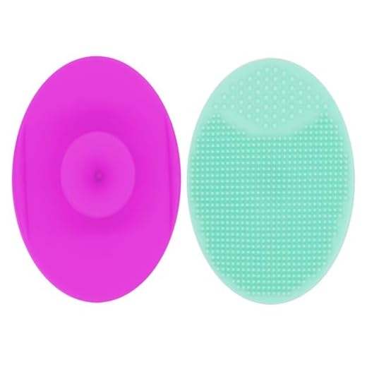 2 piezas Cepillo de Limpieza Facial de Silicona,Cepillo Limpiador de Maquillaje, Almohadilla de Limpieza,Exfoliante Facial para Niñas Hermanas Mejores Amigas Mujeres (Rojo Rosa + verde claro)