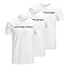 Produktbild JACK & JONES Herren Shirts T-Shirts Logo Tee Crew Neck 3er Pack, Farbe:Weiß, Artikel:- White/White/White, Größe:M