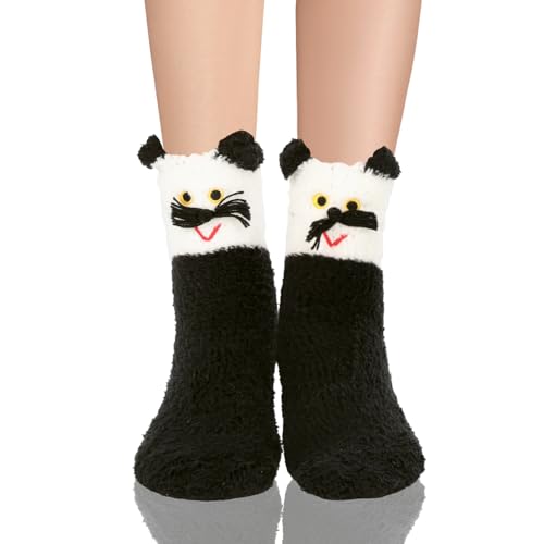 Image of Benefeet Sox Womens Girls Fuzzy Socks Cozy Winter Warm Fluffy Socks Soft Cute Animal Home Slipper Thick Plush Sleeping Sock