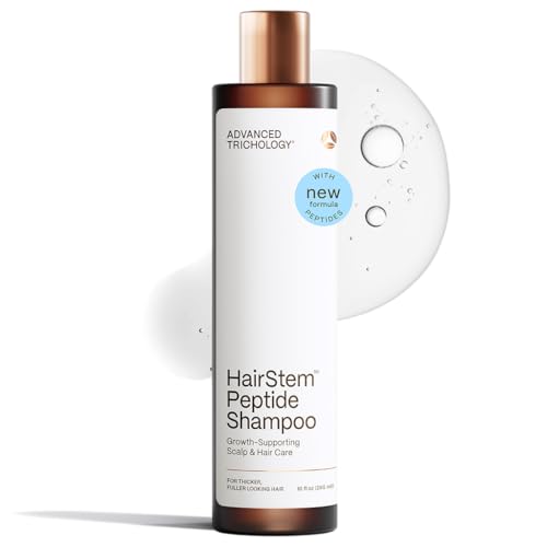 Hairstem Peptide Shampoo for Hair Growth | Peptide-Infused for Fuller Stronger Looking Hair | Copper Tripeptide-1 Biotinoyl & Acetyl Peptides + Botanical Nutrients