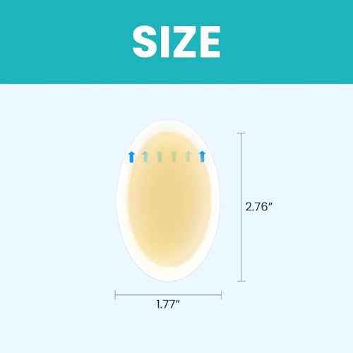 Image of Hydrocolloid Gel Blister Bandages Pads - Promifun Blister Cushions - Water Resistant Hydrocolloid Bandage for Foot, Toe, Heel - Gel Blister Bandages for Prevention & Recovery (26 ct, Heel Pack)