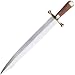 Arkansas Toothpick Knife Hand Forged Steel Blade, Hardwood Handle with Leather Sheath