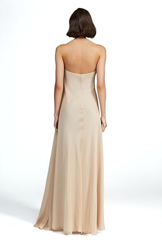 H HALSTON Women's Oyster Chiffon Gown4