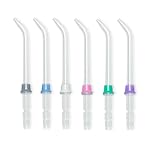 6 Pcs Water Flosser Heads Compatible with Waterpik, Replacement Heads, Flosser Replacement Tips Parts, Refill Heads for Oral Irrigator Dental Flosser Wp100 Wp250 Wp300 Wp450 Wp660 Wp900