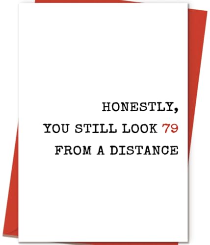 ICOOLYI Funny 80th Birthday Card for Women and Men –