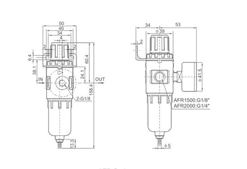 Filtro Regulador De Pressão Ar Comprimido Para Compressor Com Manômetro 1/4 Bsp