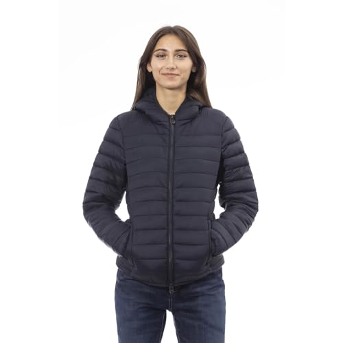 Veste en nylon bleu femme Invicta manteau imperméable à capuche