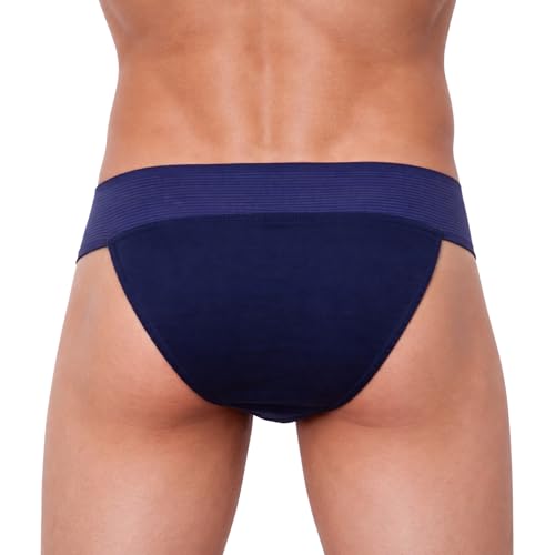 Image of NINQ Men's Athletic Supporter Underwear with Elastic Waistband, Breathable Fabric Gym Support Brief, Comfortable Innerwear for Sports, Workout, Running & Training