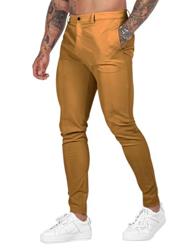 Oanviso Pantalon Homme Slim Fit Vêtements Chino Pantalons de Travail Casual Stretch Pantalons Mode Élastique Pantalon Business Skinny Pantalon pour Printemps Eté A...