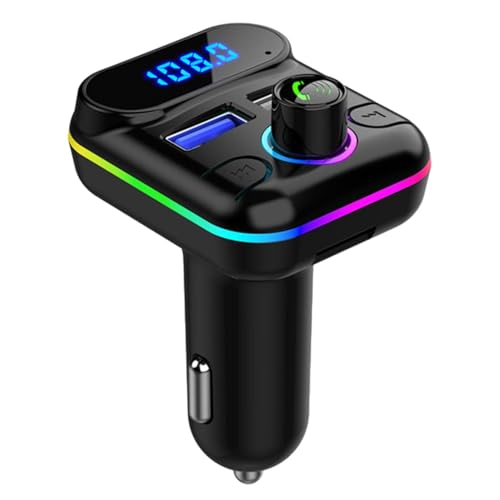 Transmisor FM coche adaptador blue-tooth coche radio reproductor de música transmisor auxiliar coche inalámbrico iluminación MP3 m33 para tarjetas smartphones TF/SD