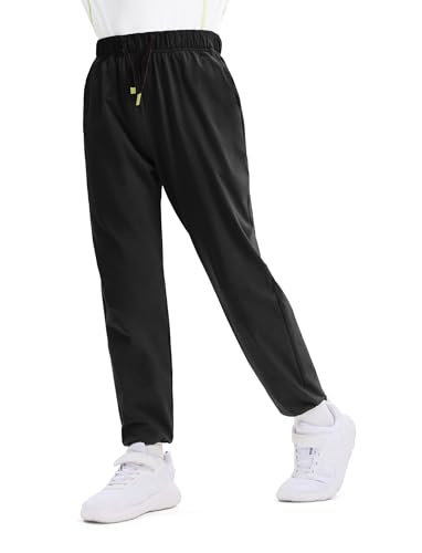 PATPAT RapidAir Boys Quick-Dry Pants with Pockets & Drawstring, Athletic Joggers for Running Sports Outdoor School Uniform