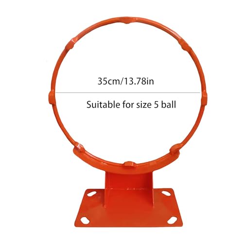 Heavy Duty Medium Size Basketball Hoop Goal Wall Mounted Basketball Rim, Ideal for Teen s, Home Decoration & Office Fun, Diameter 35centimeter/13.8inch - Thumbnail 2