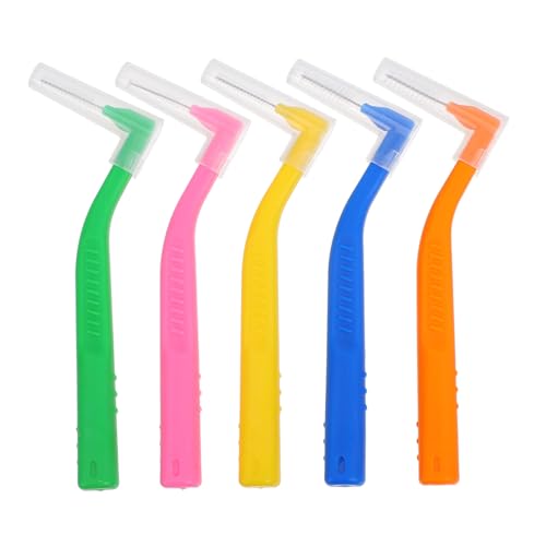 Mikinona 5 piezas Cepillos Interdentales Inoxidable y Unidades para Limpieza Oral y Cuidado Dental Diario