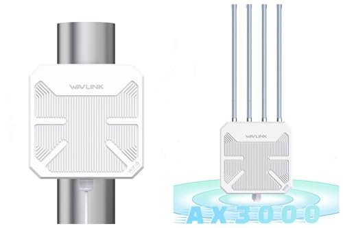Image of WAVLINK AX3000 Outdoor WiFi 6 Repeater,Dual Band /PoE /IP67 Waterproof /Coverage Up to 3Km, Supports Up to 256 Devices for Garage, Yard, RV