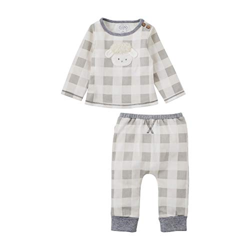 Mud Pie Baby Pocket Sheep 2 Piece Set, Gray, 0-3 Months