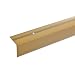 Produktbild acerto 51185 Aluminium Treppenwinkel-Profil - 270cm 42x40mm * Rutschhemmend * Robust * Leichte Montage | Treppenkanten-Profil Treppenstufen-Profil aus Alu (gold)