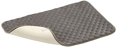 AmazonBasics Rippled Memory Foam Bath Mat, Grey, 50 x 80 cm, 2-Pack