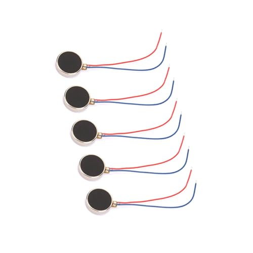 Leapiture 5pcs 3V 80mA Flat Vibrating Micro Motor DC Phone Vibrating Motor Stable for Mobile Phones Pager 10x2mm 11000RPM (27MM)