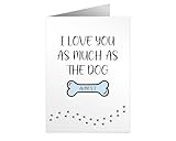 Funny Couples Greeting Card | Dog Lover Humor Card | Handmade Anniversary