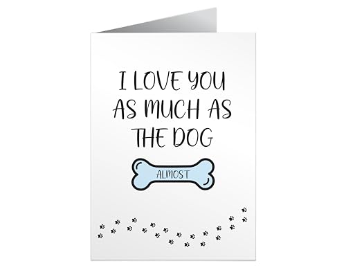 Funny Couples Greeting Card | Dog Lover Humor Card | Handmade Anniversary