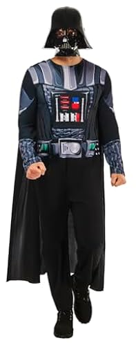 Rubies Disfraz Darth Vader Clásico para adultos, hombres y mujeres, Jumpsuit impreso con detalles, capa y máscara, Licencia Oficial Star Wars para Carnaval, fiestas, cosplay | Ya disponible en tu tienda friki favorita! En mundofriki.es!