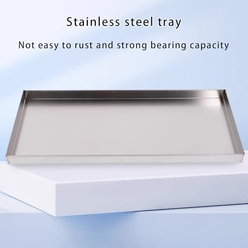 304 Stainless Steel Drip Pan for AC, Fridge & Washer, Heavy-Duty, Deep Design, Durable Welded Construction (20x10cm), Ideal for Home & Commercial Use image 3
