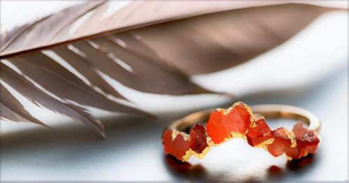 Carnelian Ring Uncut Healing Crystal Ring Electroplated Brass Ring For Women Stackable Ring Eternity Band Promise Ring Handmade Tiny Carnelian Wedding Band Ring Rough Carnelian Stone Ring By Silverekh2