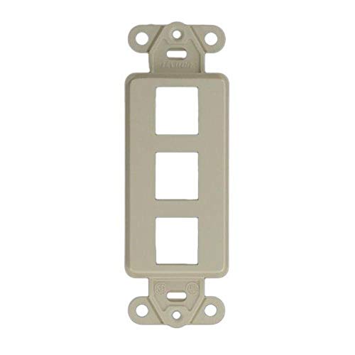 Leviton QuickPort Decora insert pour regrouper 3 câbles réseau amande