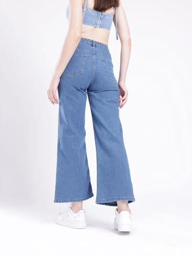 Image of Women's High Waist Denim Jeans | Straight, Relaxed, Wide Leg & Baggy Fit | High Rise Loose Oversized Denim Pants for Women | Comfortable Casual Everyday Wear | Oversized Woman baggys