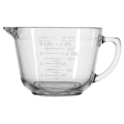 Anchor Hocking Batter Bowl 2 Quart Glass Mixing Bowl