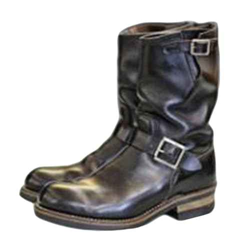 tinetill Bottes et Boots Homme Vintage Western Cowboy Bottes Décontracté Équitation Moto Bottes en Plein Air Mode sans Lacet Chaussures Équestres