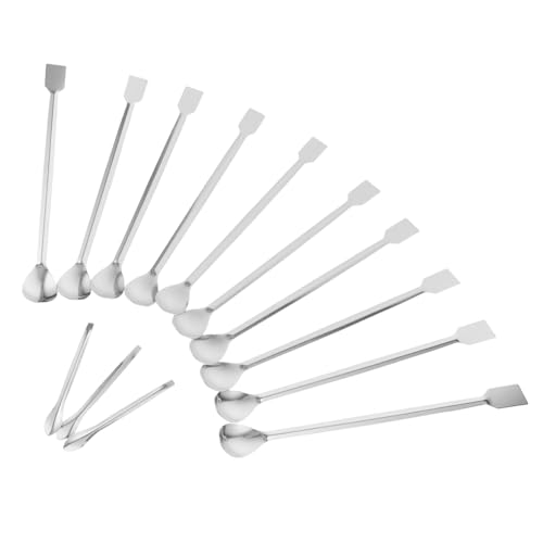 KICHOUSE Measuring Spoons Spoon Scale Heavy Duty Stainless Steel Lab Bar Kitchen