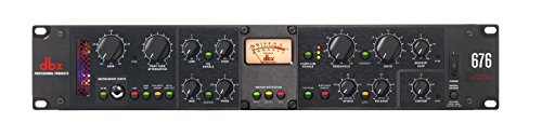dbx DBX676FX Tube Mic PreAmp Channel Strip with Compressor, Limiter, and 3-Band Parametric EQ, VU Meter, XLR and ¼” inputs. Rack Mountable 2U. Black