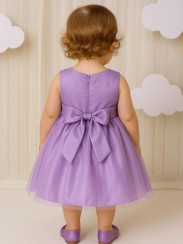 Image of TotzTouch Baby Girls Party Dress | Sleeveless Dress with Embroidered Belt for Birthday Baby Stylish Dress