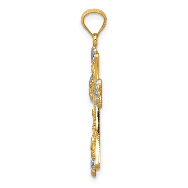 IceCarats 14K Solid Yellow Gold Reversible Holy Cross Necklace Religious Chain Pendant Jesus Christ Charm4