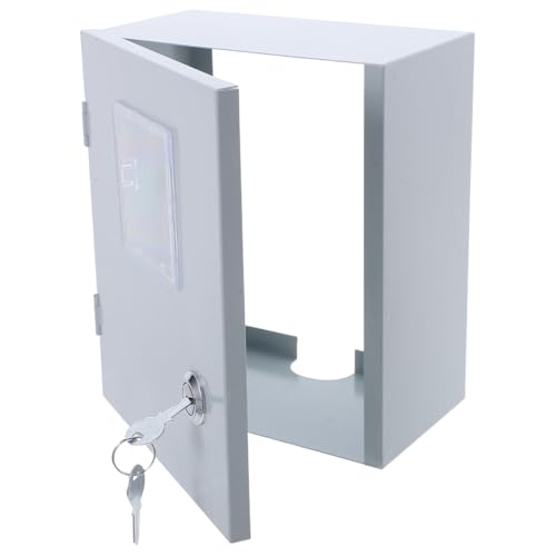 Artibetter Iron Electrical Meter Box Cover Hollow 155x180x100mm Weatherproof Outdoor Electricity Meter Case Surface Mounted Electrical Panel Protection for Industrial Use
