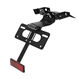 ★【Faltbares Design】: Bei Nichtgebrauch lässt sich die Halterung ordentlich zusammenklappen und nimmt so nur minimalen Platz an Ihrem Motorrad ein, Das kompakte Design erleichtert den Transport und die Lagerung, ohne Kompromisse bei Funktionalität oder Haltbarkeit einzugehen, Perfekt für Fahrer, die Wert auf Form und Funktion legen.