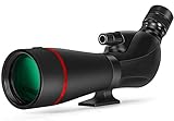 ED Prism Spotting Scope - 20-60X80mm BAK4 Waterproof Angled Spotting Scope with Smartphone Adapter for Target Shooting Bird Watching Hunting Archery Wildlife Observing