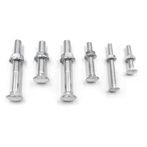 SHUNCHG M5 X 30mm Coach Bolts, Cup Square Carriage Bolt and Nut Pack of 20, M5 (5mm) X 30mm Coach Bolts with Hexagon Nuts