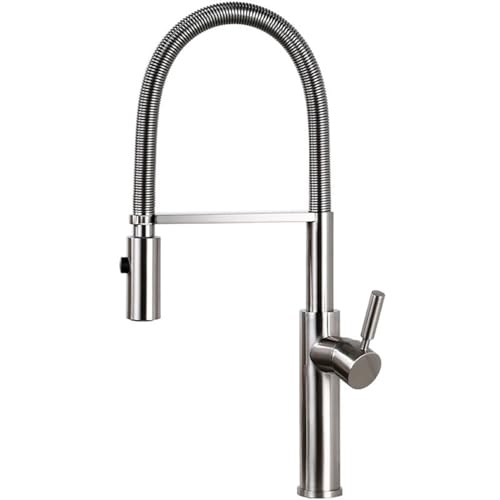 Robinet noir mat mitigeur de cuisine avec pont brossé pour eau froide