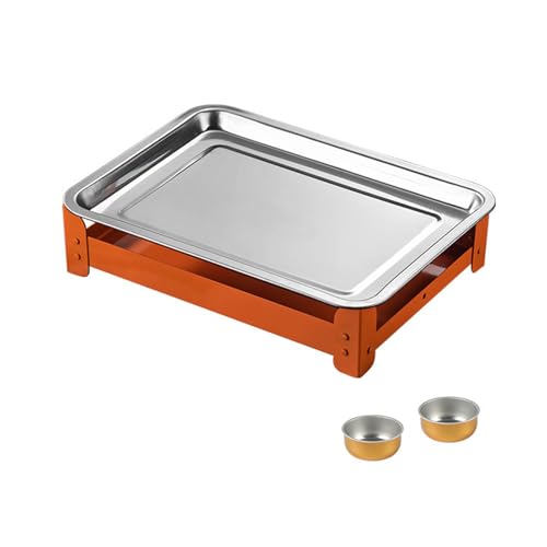 Vassoio scaldavivande multiuso in acciaio per barbecue, lavabile in lavastoviglie, adatto a varie fonti di calore