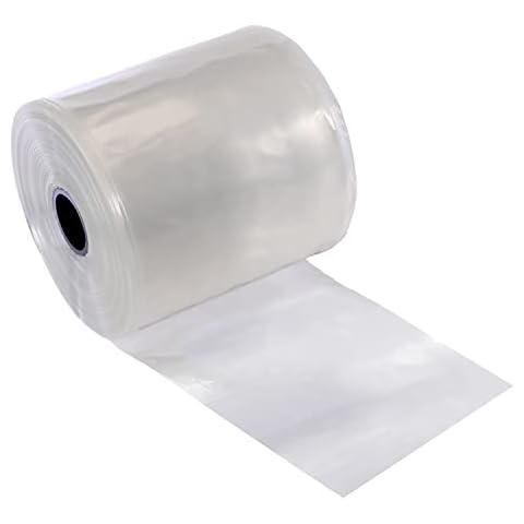 Resilia Lay Flat Poly Tubing - Food-Grade Polyethylene, Custom Poly Bag Packaging Solution, 6 Inches x 500 Feet, 2-Mil Thickness, 1 Roll Cover