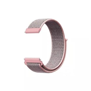 Estilo no Pulso, Pulseira de Nylon 20mm compatível com Garmin Vivoactive 5 cor:Rose