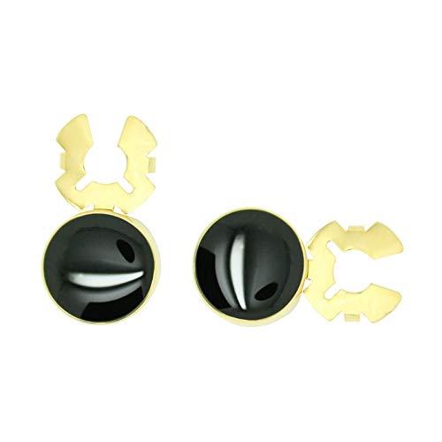 Cubrebotones Roundel Ejecutivo Negro-Dorado para trajes de oficina y cenas de gala