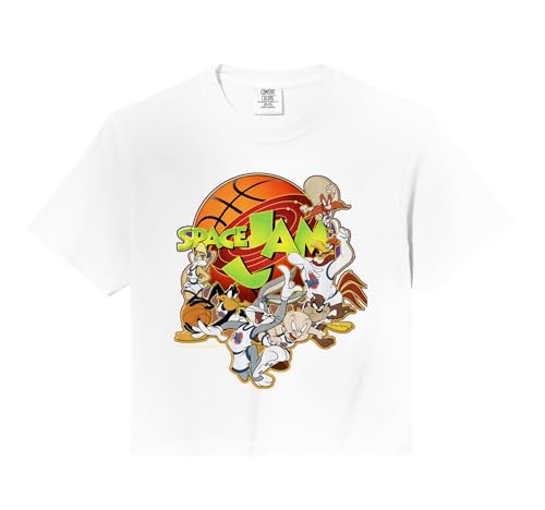 Space Jam Group Shot Basketball Logo Comfort Colors Crop Top